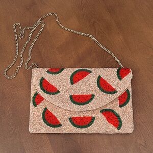 Watermelon Beaded Clutch Bag